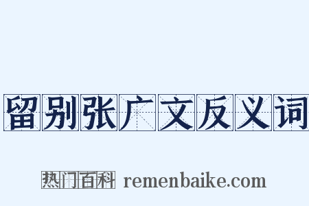 留别张广文反义词是什么意思的图片
